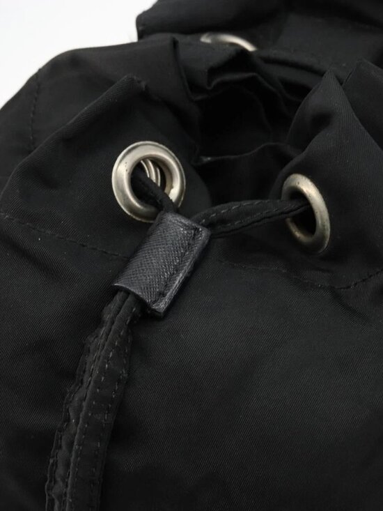 PRADA Backpack Nylon Silver Black Auth bs34742 main image 8